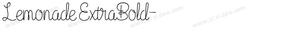 Lemonade ExtraBold字体转换
